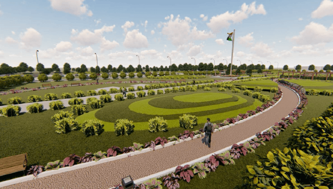 Design of Landscape on Air Side, Inside Terminal Buildings and City Side at Hubli Airport